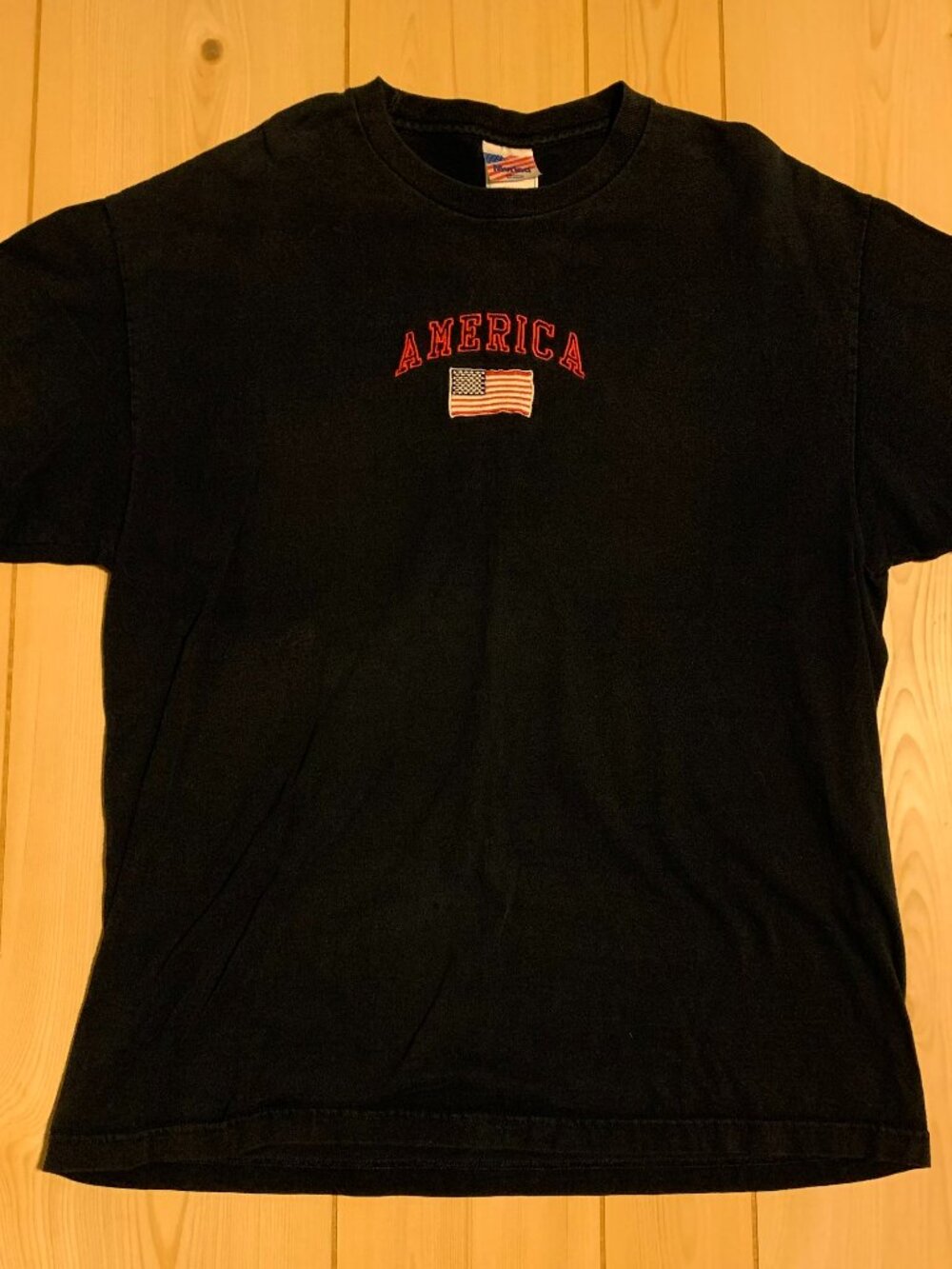 Vintage Y2K Murina America American Flag USA Patriotic Stars Stripes T-Shirt XL